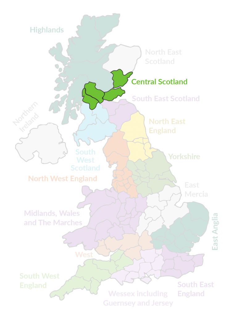 BDS Central Scotland Branch Area Map
