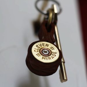 Shotgun Cartridge Key Ring - Dark Brown