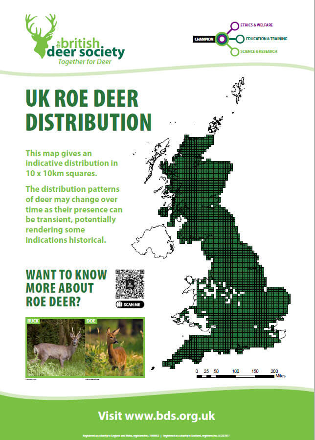 Deer Distribution Map Roe Deer 2023