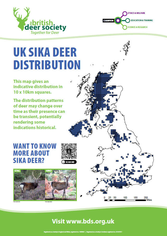 Deer Distribution Map Sika Deer 2023