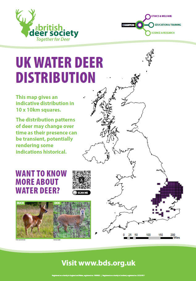 Deer Distribution Map Water Deer 2023