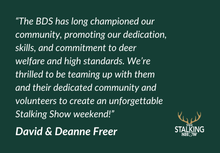 Message from The Stalking Show about partnership with the BDS